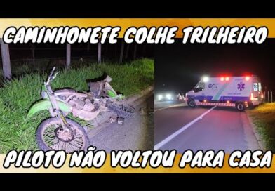 CAMINHONETE COLHE TRILHEIRO NA MG 290. PILOTO NÃO VOLTOU PRA CASA