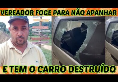 VEREADOR corre para não APANHAR da mulher e tem o carro DESTRUÍDO