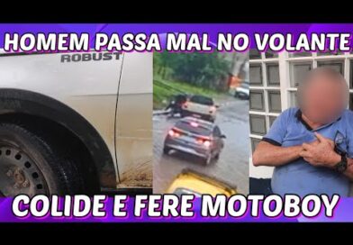 Homem passa mal DIRIGINDO, derruba motociclista e COLIDE em vários veículos Homem passa mal DIRIGINDO, derruba motociclista e COLIDE em vários veículos