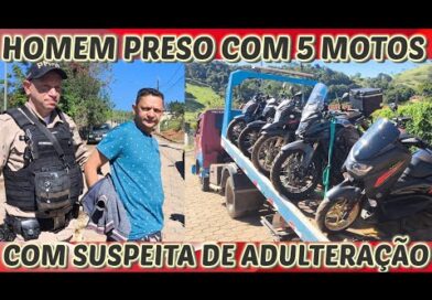 RECEPTAÇÃO em Inconfidentes. Homem é PR3SO com 5 motos de procedência DUVIDOSA RECEPTAÇÃO em Inconfidentes. Homem é PR3SO com 5 motos de procedência DUVIDOSA