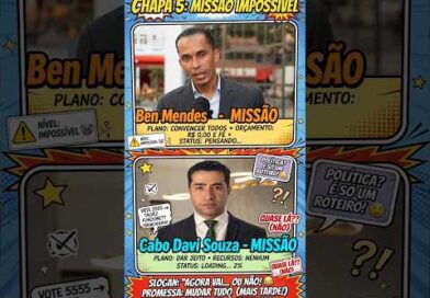 CHAPA 5 – MISSÃO Impossível – Ben Mendes e Cabo Davi de Souza. #eleições #sarcasmopolitico CHAPA 5 – MISSÃO Impossível – Ben Mendes e Cabo Davi de Souza. #eleições #sarcasmopolitico