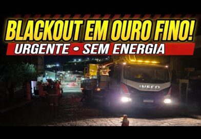 BLACKOUT EM OURO FINO! Cabo de alta tensão ROMPE no centro e cidade fica no ESCURO